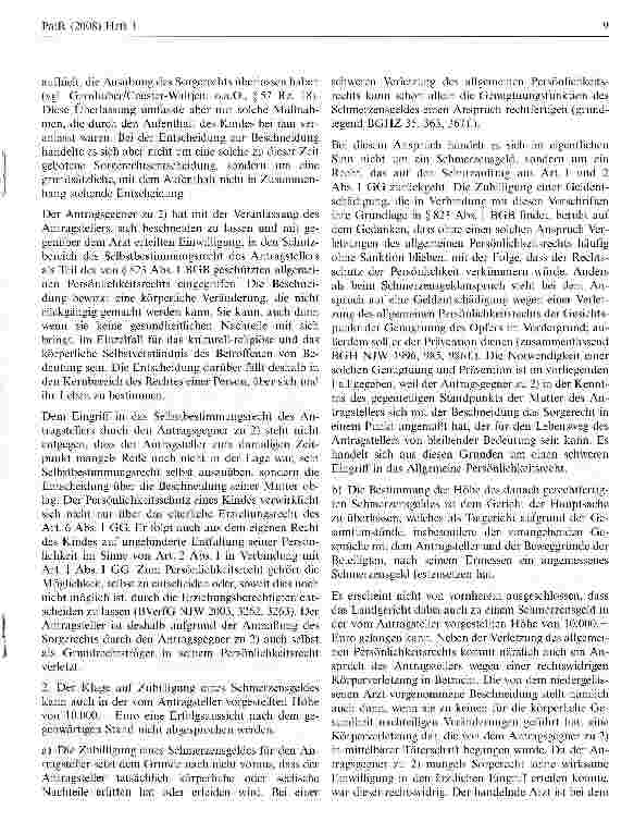 Vorschauseite 3: Beschneidung eines noch nicht einwilligungsfähigen Kindes