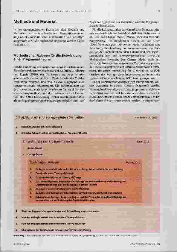 Vorschauseite 3: Entwicklung einer Programmtheorie als Grundlage für die Evaluation einer Demenzstation