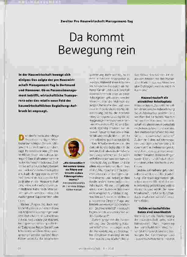 Vorschauseite 1: Da kommt Bewegung rein