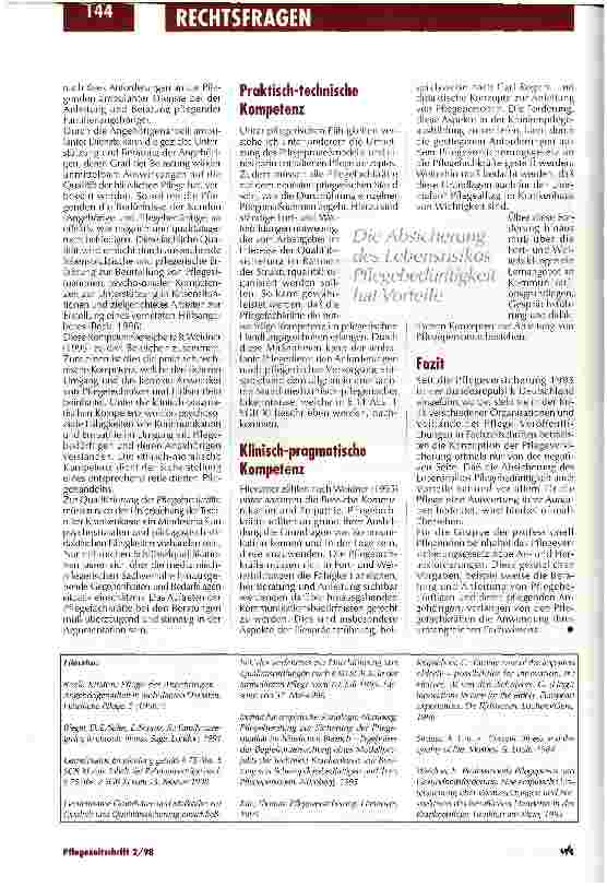 Vorschauseite 5: Anleitung und Beratung erfordern umfangreiches Fachwissen der Pflegenden Gesetzliche Anforderungen an Pflegefachkräfte durch die Pflegeversicherung