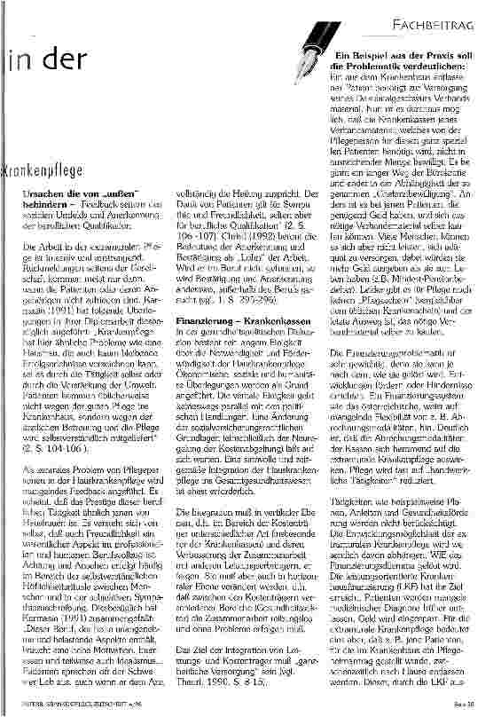 Vorschauseite 2: Probleme professionellen Handelns in der extramuralen Krankenpflege