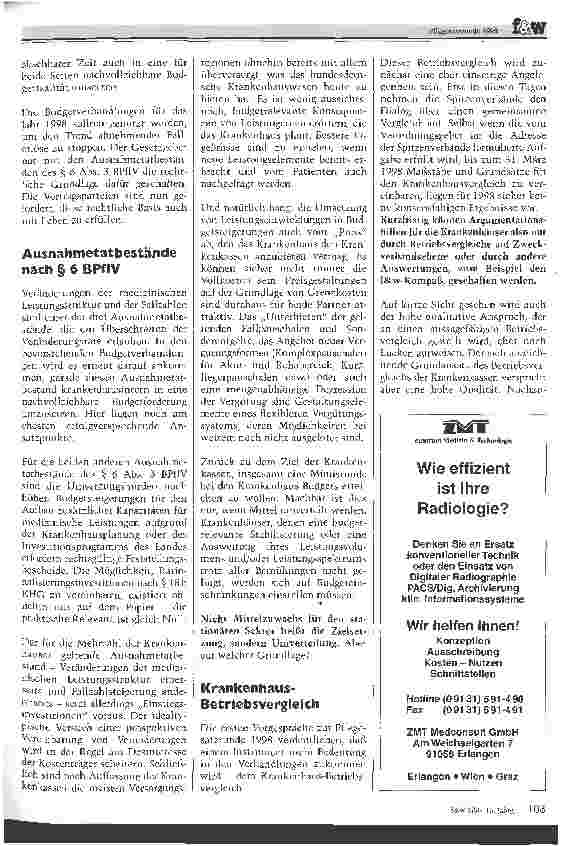 Vorschauseite 2: Pflegesatzrunde 1998: Bestimmungsfaktoren und Strategien Was erwartet die Krankenhäuser?