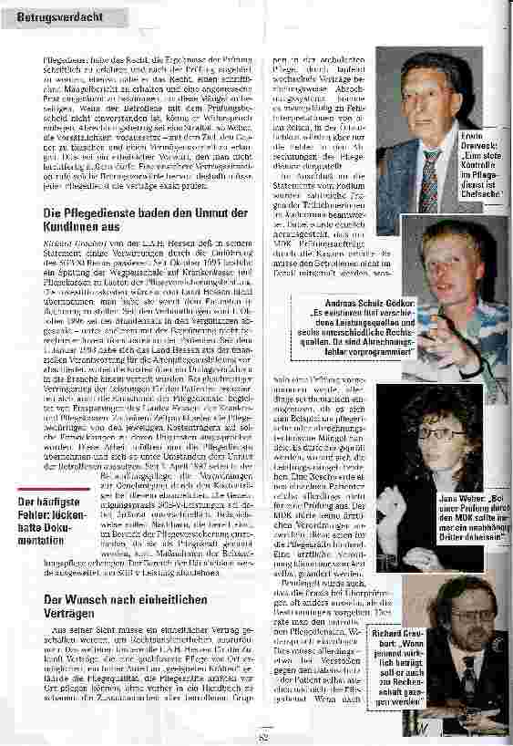Vorschauseite 2: Mehr Rechtssicherheit schaffen! L.A.H. Hessen-Forum Pflegedienste im Zwielicht