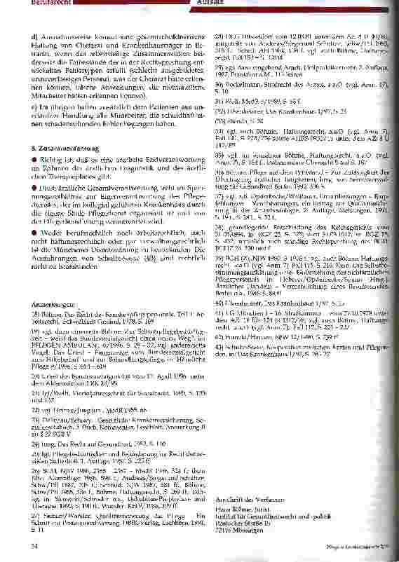 Vorschauseite 6: Die Eigenständigkeit der Krankenhauspflege im Spannungsverhältnis zur ärztlichen Gesamtverantwortung - am Beispiel der Münchener Dienstordnung, 2. Teil -