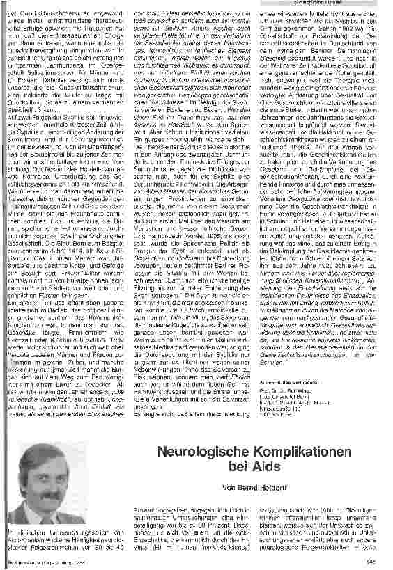 Vorschauseite 1: Neurologische Komplikationen bei AIDS