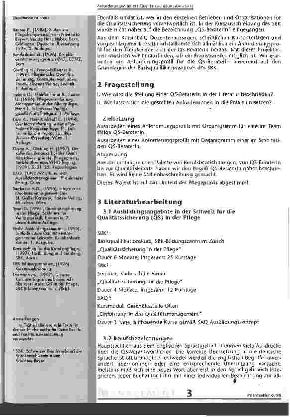 Vorschauseite 2: Anforderungen an die QualitätssicherungsberaterIn