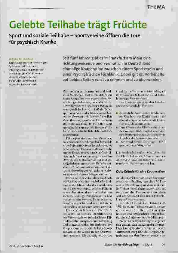 Vorschauseite 1: Gelebte Teilhabe trägt Früchte