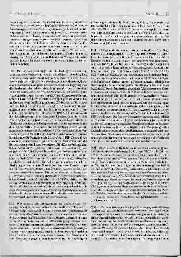 Vorschauseite 5: Vertragsärztliche Versorgung Regelung der Versorgung mit Impfleistungen durch Verträge zwischen Krankenkassen und ihrer Verbände mit den Kassenärztlichen Vereinigungen (KÄV) Siche…