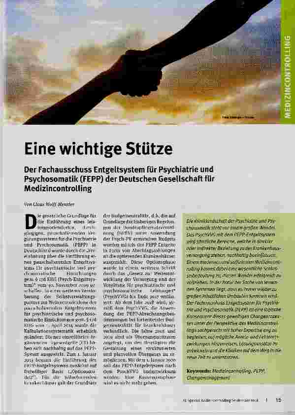 Vorschauseite 1: Eine wichtige Stütze