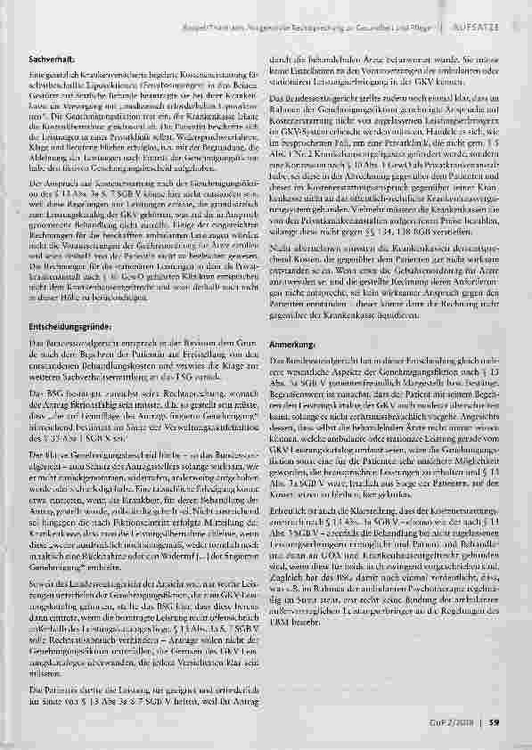 Vorschauseite 5: Ausgewählte Rechtsprechung zu Gesundheit und Pflege