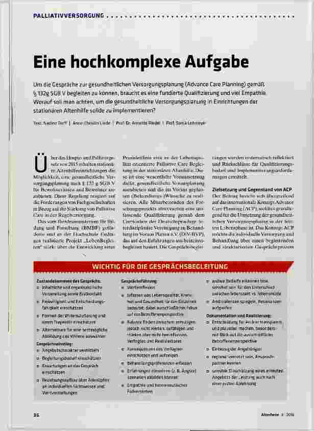 Vorschauseite 1: Eine hoch komplexe Aufgabe