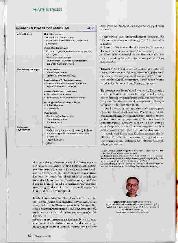 Vorschauseite 3: Evidenzbasierte Empfehlungen zur Präoperativen Anämie