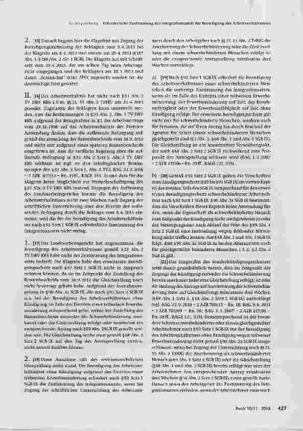 Vorschauseite 3: Erforderliche Zustimmung des Integrationsamts für Beendigung des Arbeitsverhältnisses