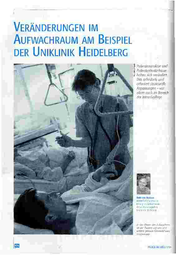 Vorschauseite 1: Veränderung im Aufwachraum am Beispiel der Uniklinik Heidelberg
