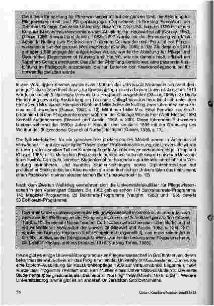 Vorschauseite 2: Die Krankenpflegeausbildung an einer Universität Historische Entwicklung