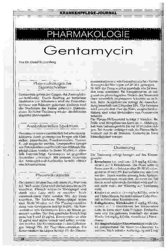 Vorschauseite 1: Gentamycin