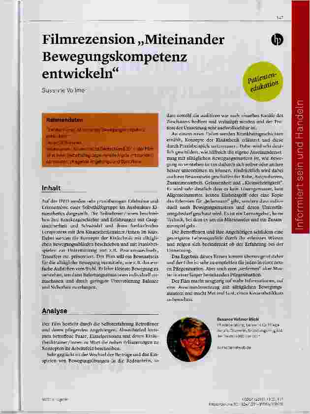 Vorschauseite 1: Filmrezension „Miteinander Bewegungskompetenz entwickeln“