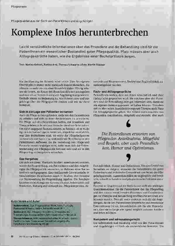 Vorschauseite 1: Komplexe Infos herunterbrechen