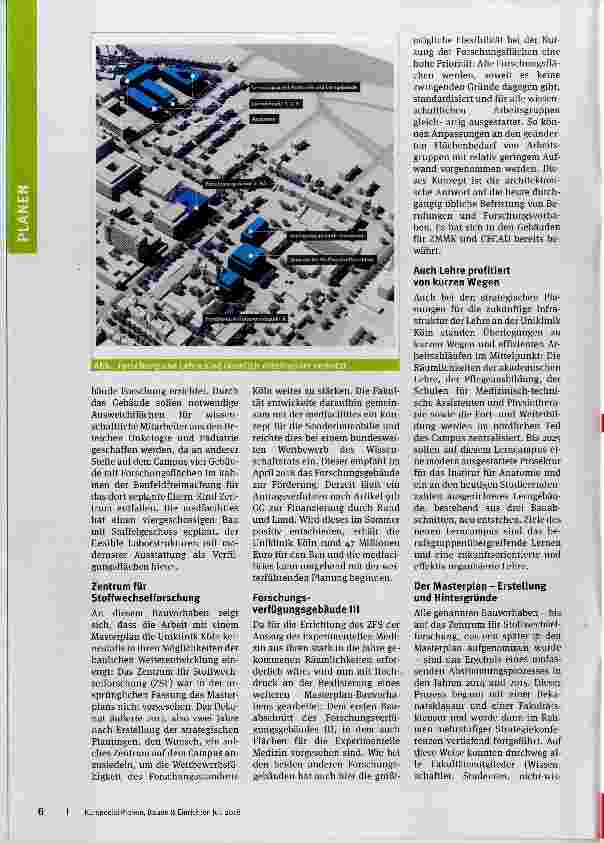 Vorschauseite 2: Forschung und Lehre räumlich optimal vernetzt