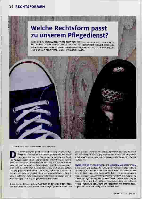 Vorschauseite 1: Welche Rechtsform passt zu unserem Pflegedienst?