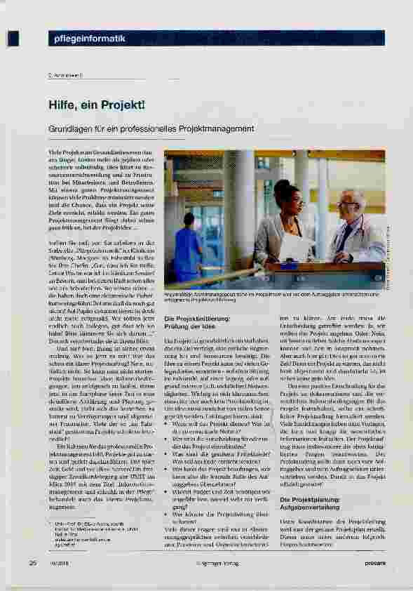 Vorschauseite 1: Hilfe, ein Projekt! Grundlagen für ein professionelles Projektmanagement