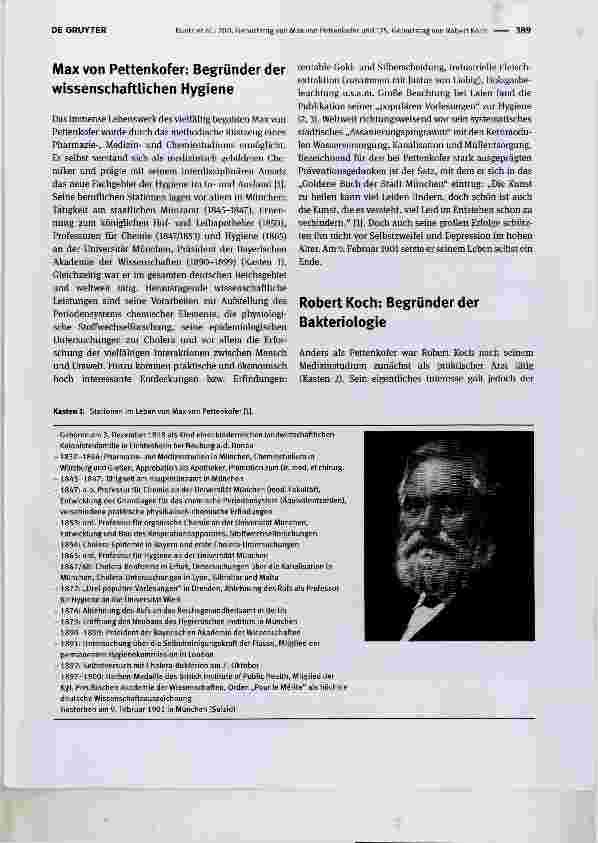 Vorschauseite 2: 200. Geburtstag von Max von Retten kofer und 175. Geburtstag von Robert Koch: Erinnerung an zwei große Public Health Pioniere