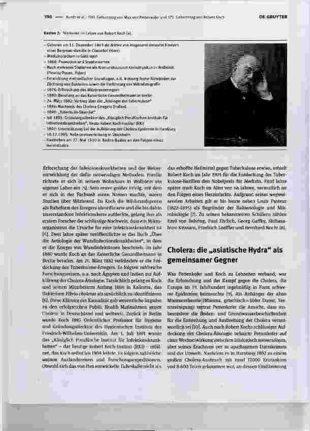 Vorschauseite 3: 200. Geburtstag von Max von Retten kofer und 175. Geburtstag von Robert Koch: Erinnerung an zwei große Public Health Pioniere