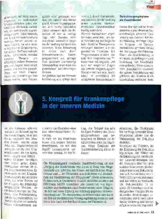 Vorschauseite 2: Pflege in der Intensivmedizin Qualitätssicherung in der Intensivpflege