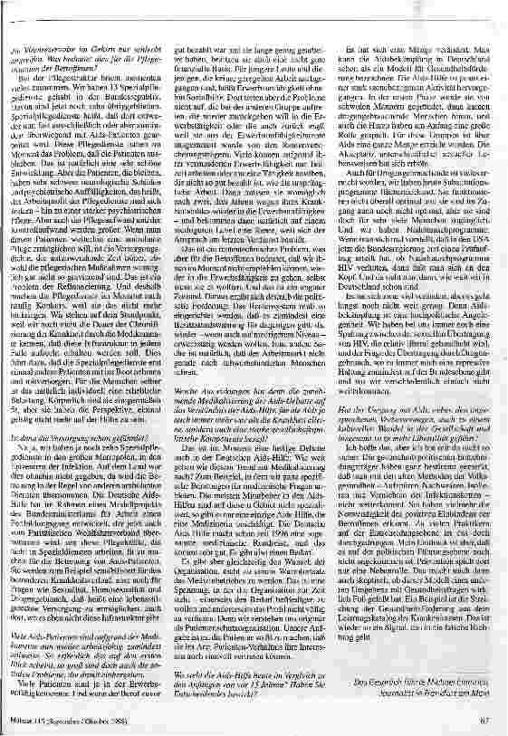 Vorschauseite 4: Die Deutsche AIDS-Hilfe wird 15 Jahre alt