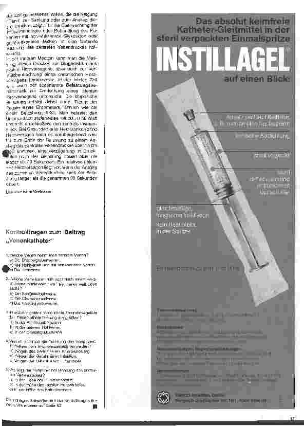 Vorschauseite 4: Intensivpflege - Intensivbehandlung 5. Folge: Venenkatheter - Messung des zentralen Venendruckes