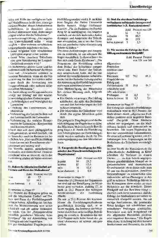 Vorschauseite 3: Innerbetriebliche Fortbildung in der Krankenpflege Versuch einer Bestandsaufnahme in bundesdeutschen Krankenhäusern