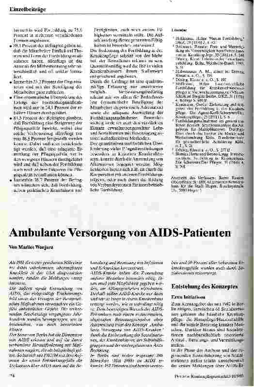 Vorschauseite 6: Innerbetriebliche Fortbildung in der Krankenpflege Versuch einer Bestandsaufnahme in bundesdeutschen Krankenhäusern