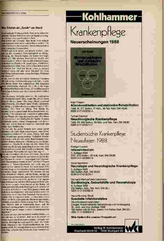Vorschauseite 2: Erlebnis-und Reisebericht INTERFAB 88 eines kritischen Krankenpflegers