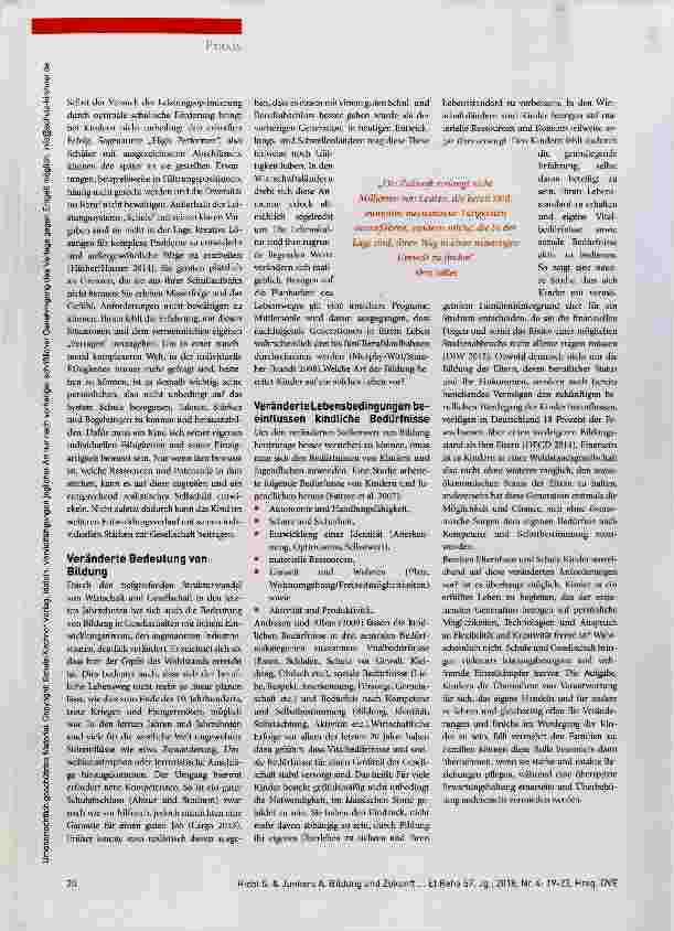 Vorschauseite 2: Familien im Spannungsfeld von Bildung und Gesellschaft
