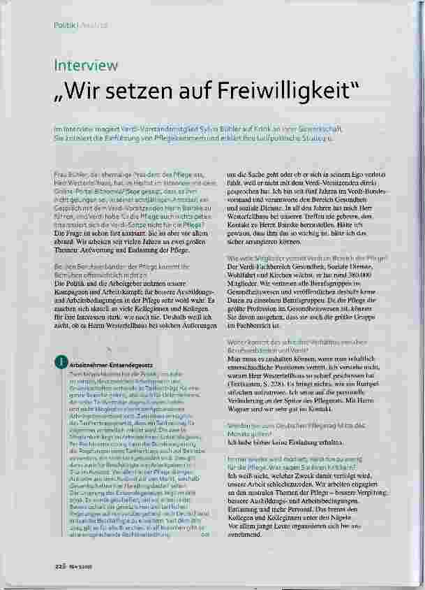 Vorschauseite 1: Wir setzen auf Freiwilligkeit