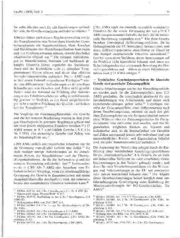 Vorschauseite 4: Das deutsche Gewebegesetz - ein halbes Jahr später