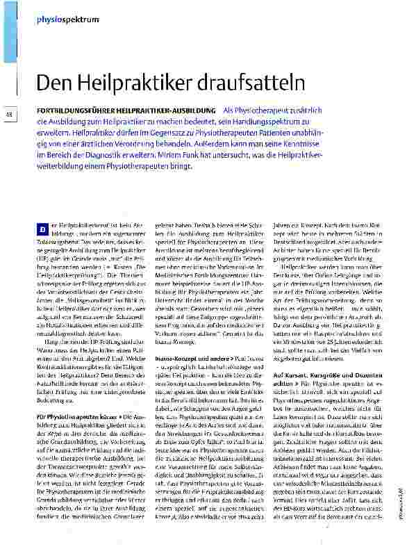 Vorschauseite 1: Den Heilpraktiker draufsatteln