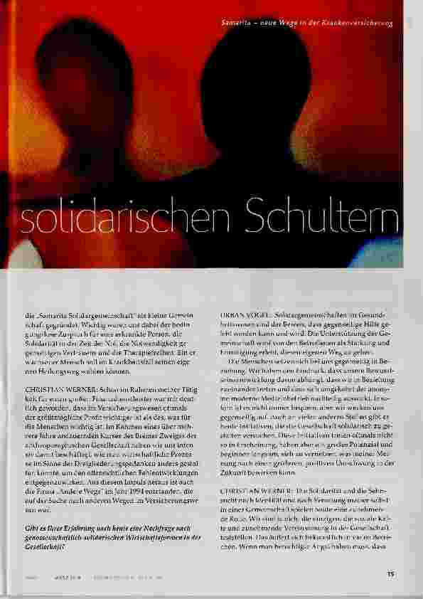 Vorschauseite 2: Gesundheit auf solidarischen Schultern