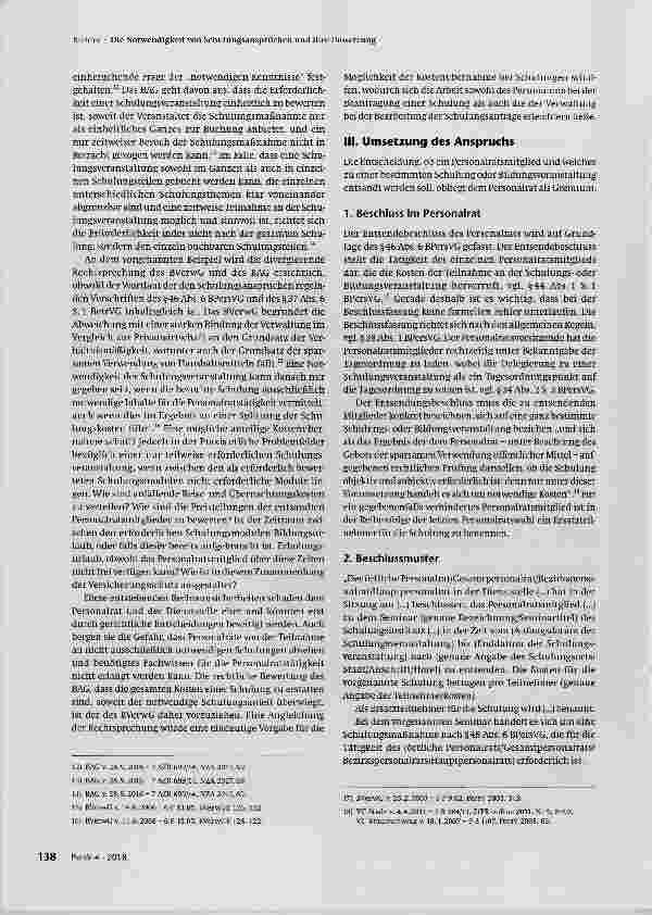 Vorschauseite 4: Die Notwendigkeit von Schulungsansprüchen und ihre Umsetzung