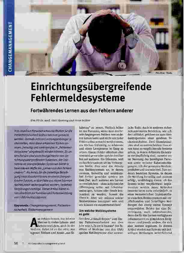 Vorschauseite 1: Einrichtungsübergreifende Fehlermeldesysteme