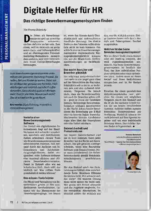 Vorschauseite 1: Digitale Helfer für HR