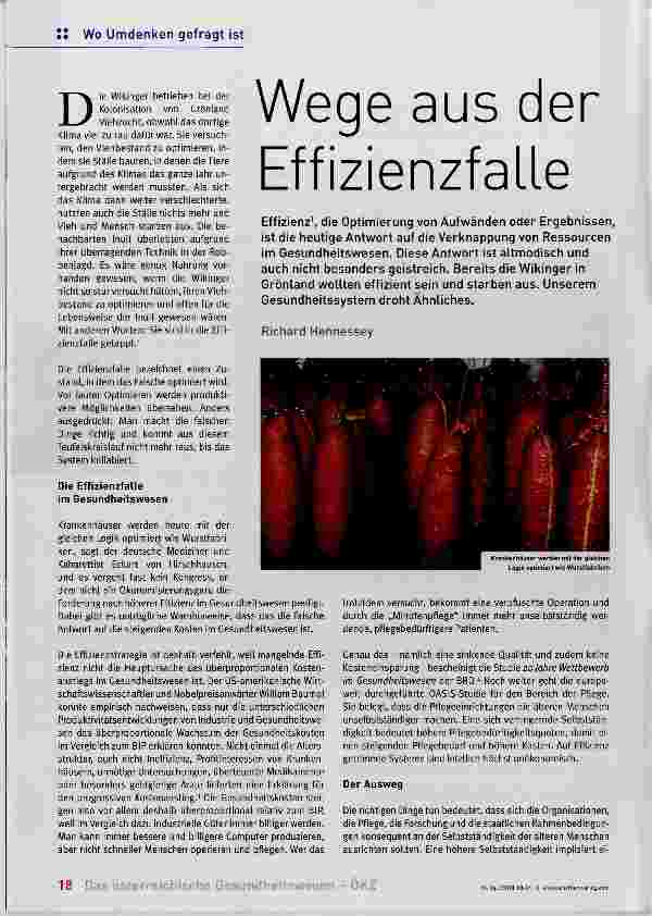 Vorschauseite 1: Wege aus der Effizienzfalle