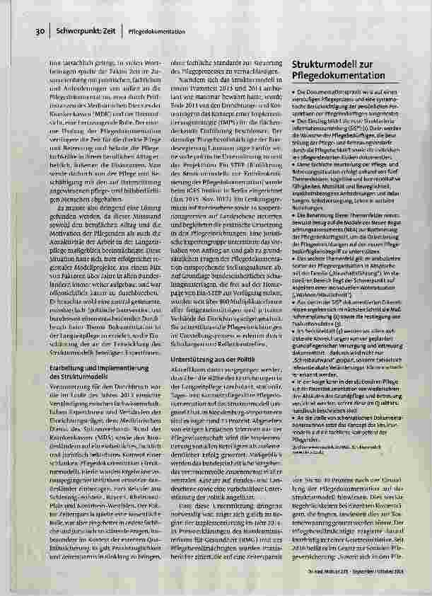 Vorschauseite 2: Entbürokratisierung der Pflegedokumentation