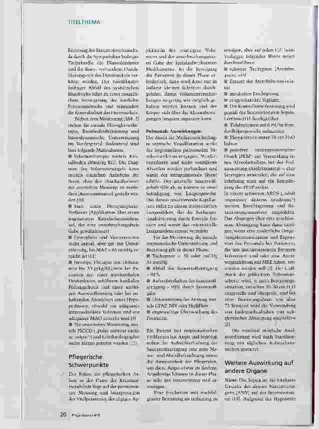 Vorschauseite 5: Sepsis erkennen und bekämpfen eine Aufgabe für die Intensivpflege