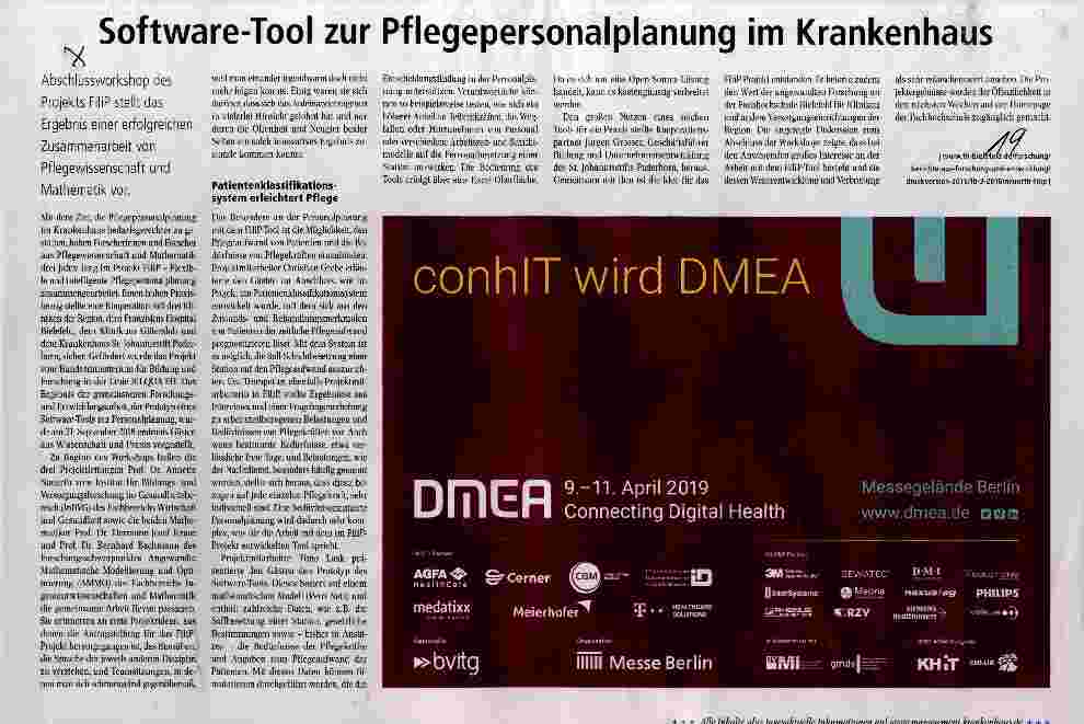 Vorschauseite 1: Software-Tool zur Pflegepersonalplanung im Krankenhaus