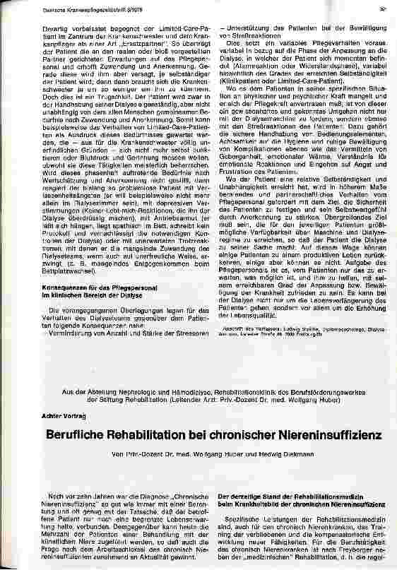 Vorschauseite 4: Die psychosozialen Belastungen der Dialysepatienten im klinischen Bereich