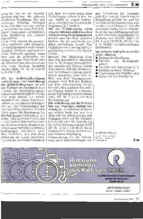 Vorschauseite 3: Die Kündigung von Arbeitsverhältnissen Arbeitsrecht