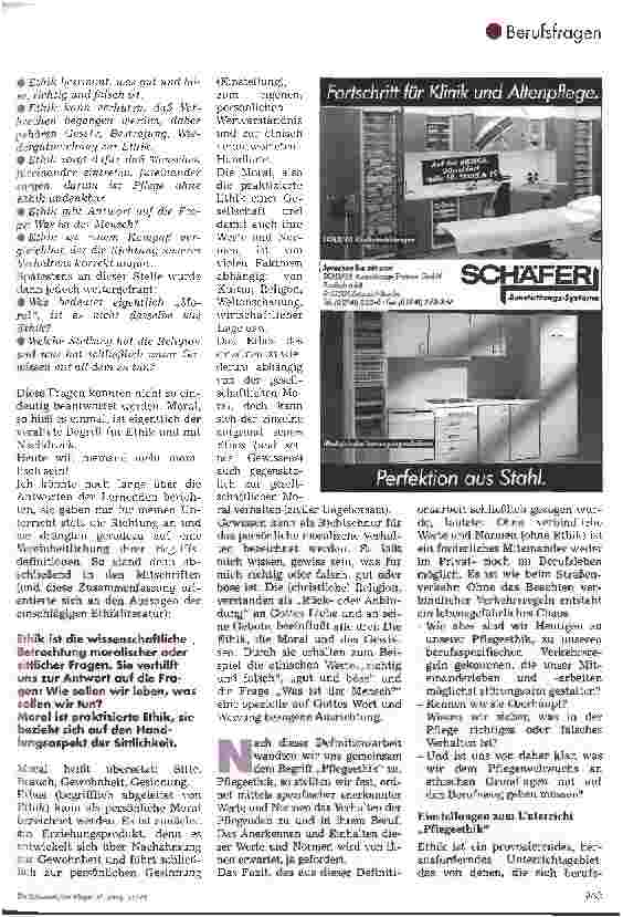 Vorschauseite 2: Ethik in der Krankenpflegeausbildung Blitzlichter aus Pflegetheorie und -praxis (Teil 1)