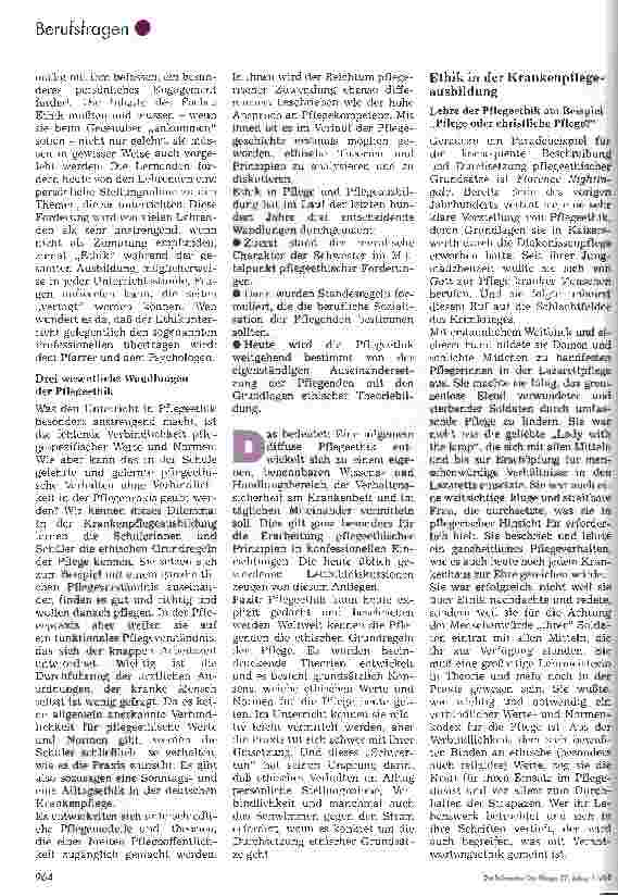 Vorschauseite 3: Ethik in der Krankenpflegeausbildung Blitzlichter aus Pflegetheorie und -praxis (Teil 1)