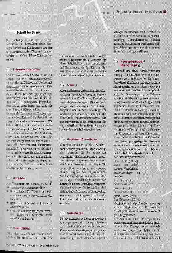 Vorschauseite 2: Das große Puzzle: ein Konzept entsteht Handbuch für den Pflegedienst